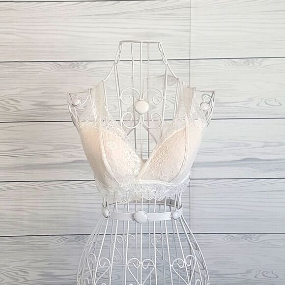Unbranded bralette white lace racerback Women's Size S - Picture 1 of 7